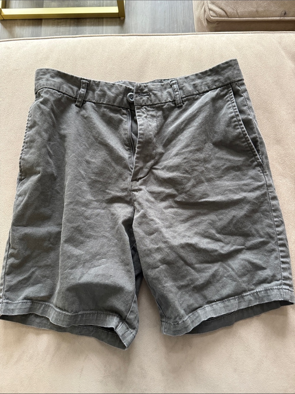 Men's Casual Dark Gray Cotton Blend Shorts